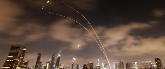 Tel Aviv siendo bombardeada