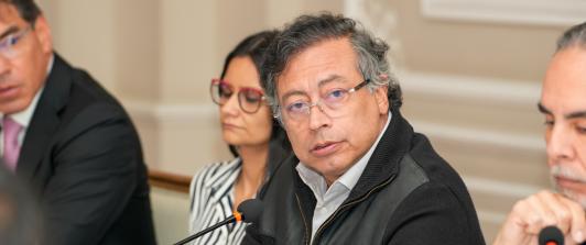 Presidente Petro en el último consejo de ministros