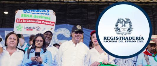 Consulta popular según la Registraduría. / Foto: Presidencia y RNEC.
