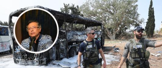 Petro sobre conflicto entre Irán e Israel. / Fotos: Presidencia y AFP.