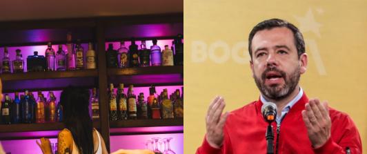 Comerciantes en contra de decreto de rumba en Bogotá. / Fotos: Freepik y AFP.