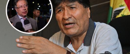 Evo Morales sobre Petro. / Fotos: AFP y Presidencia.