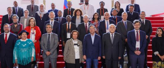 Toma de acciones tras cumbre por Palestina en Bogotá. / Foto: Presidencia.