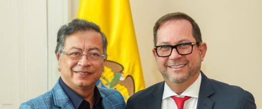 Reunión entre el Pdte. Petro y Lidio García. / Foto: Presidencia.