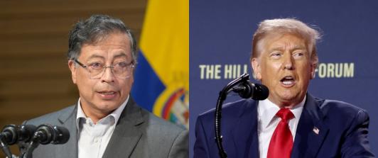 Petro sobre propuesta a Trump. / Fotos: AFP y Presidencia.
