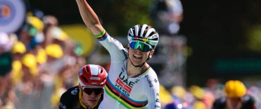 Tadej Pogačar ganó la séptima etapa del Tour de Francia y volvió a ser líder