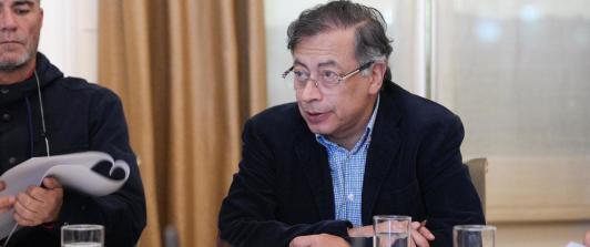 Presidente Petro durante un Consejo de Ministros