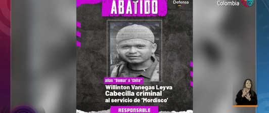 alias Dumar, cuarto cabecilla de las disidencias de Iván Mordisco, estructura Jacobo Arenas.