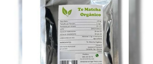 Invima alerta sobre comercialización fraudulenta de Té Matcha Orgánico con certificado sanitario falso