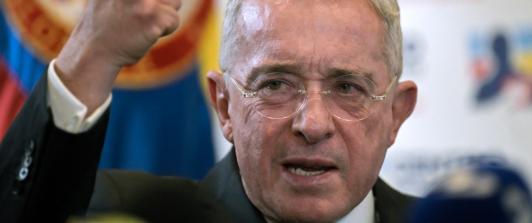 Defensa de Álvaro Uribe Vélez. / Foto: AFP.