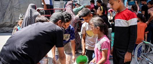 Hambruna en Gaza. / Foto: AFP.