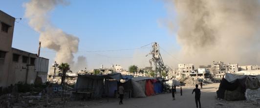 Bombardeos para evacuación en Gaza. / Foto: AFP.