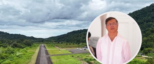 Modernización del aeródromo en Bahía Solano. / Fotos: Presidencia.