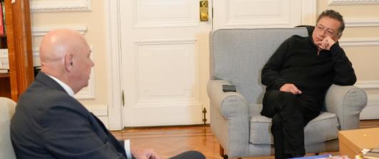 Reunión entre Petro y McNamara. / Foto: Presidencia.