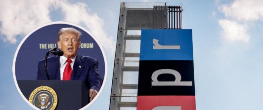 Trump recorta presupuesto para medios públicos. / Fotos: AFP.