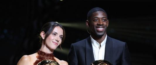 Aitana Bonmatí y Ousmane Dembélé