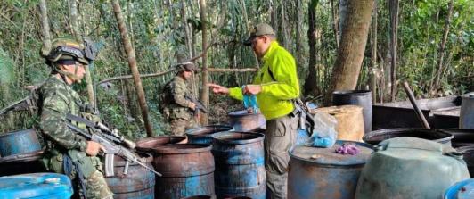 Laboratorio en Guaviare. / Foto: Ejército.