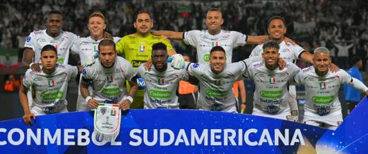 Once Caldas en la Copa Sudamericana. / Foto: AFP.