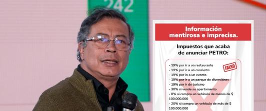 Petro sobre fake news de la Ley de Financiamiento. / Fotos: Presidencia y MinHacienda.