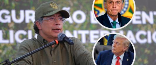 Petro sobre tensiones de Brasil y EE.UU. / Fotos: Presidencia y AFP.