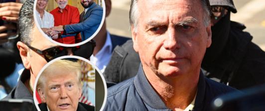 Reacciones sobre condena a Jair Bolsonaro. / Fotos: Presidencia de Chile y AFP.