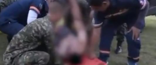 Rechazo a ataque de soldados en Putumayo. / Foto: Captura de video.