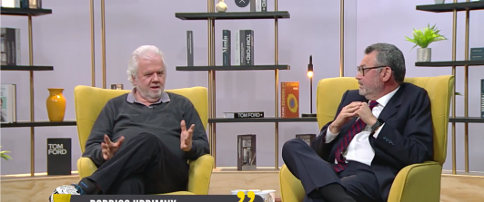 Humberto Sierra Porto, director del Departamento de Derecho Constitucional de la Universidad Externado y Rodrigo Uprimny, profesor e investigador en temas de justicia y derechos humanos.