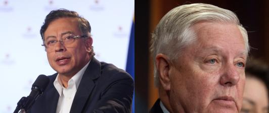 Petro le responde a senador de EE.UU. / Fotos: Presidencia y AFP.