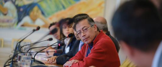 Presidente Petro en consejo de ministros