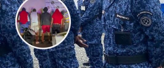 Sospechosos de asesinato de guardia del Inpec. / Foto: Captura de video.