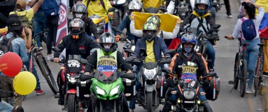 Restricción de moteros en Bogotá. / Foto: AFP.