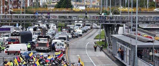 Protestas de motociclistas. / Foto: AFP.