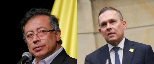 Petro señala a Efraín Cepeda. / Fotos: Presidencia y Senado.