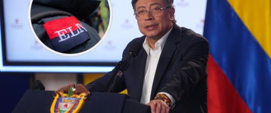 Petro sobre operativos en finanzas del ELN. / Fotos: AFP y Presidencia.
