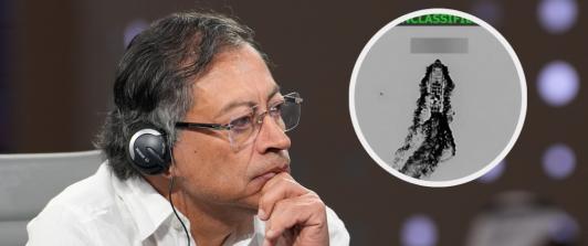 Petro sobre misiles. / Foto: Presidencia.