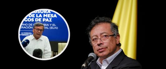 Presidente Petro sobre el eln y clan del golfo. / Foto: Presidencia y AFP.