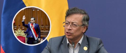 Petro sobre crisis política en Perú. / Fotos: AFP.