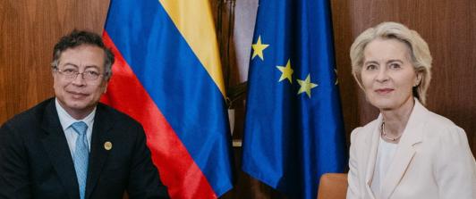 Petro con Ursula von der Leyen. / Foto: X Ursula von der Leyen.