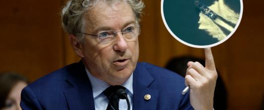 Senador Rand Paul sobre bombardeos. / Fotos: AFP.