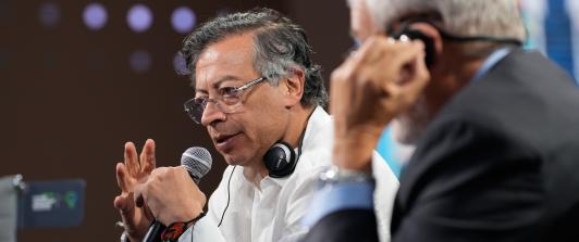 Participación del presidente de Colombia, Gustavo Petro en el panel Iniciativa de Inversión