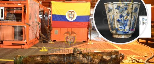 Hallazgos en el Galeón San José. / Fotos: Armada Nacional y MinCulturas.