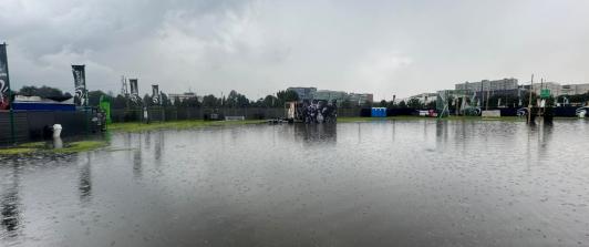 Lugar del escenario Vive Claro inundado