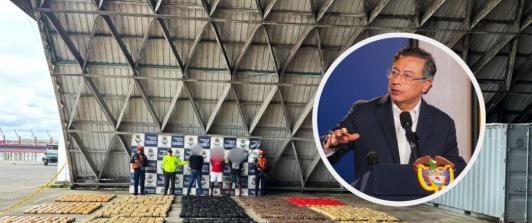 Presidente Petro sobre cocaína. / Fotos: MinDefensa y Presidencia.