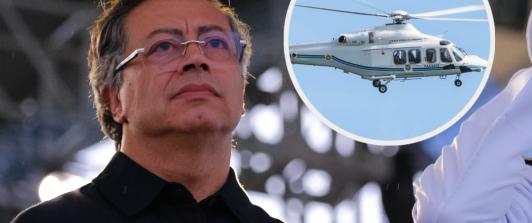 Petro reacciona a suspensión de soporte a helicóptero. / Fotos: Presidencia.