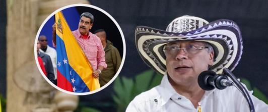 Petro sobre Venezuela y el petróleo. / Fotos: Presidencia y AFP.