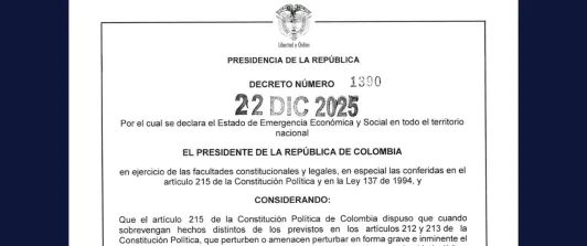 Decreto de emergencia económica.