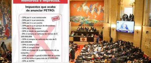 Gobierno sobre fake news de la reforma tributaria. / Fotos: X Presidente Petro y Comisiones Económicas.