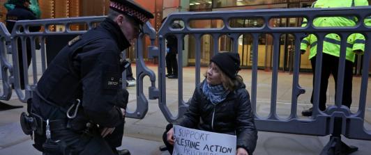 Greta Thunberg detenida en Londres. / Foto: AFP.