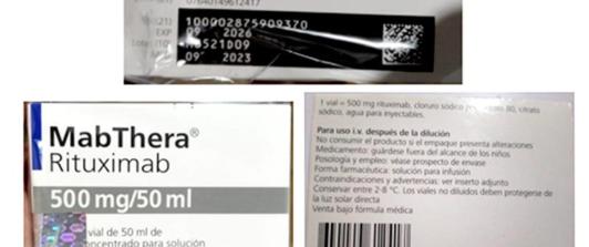 Medicamento falso. / Foto: Invima.