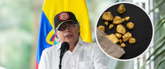 Petro sobre la salida ilegal del oro. / Fotos: Presidencia y Freepik.